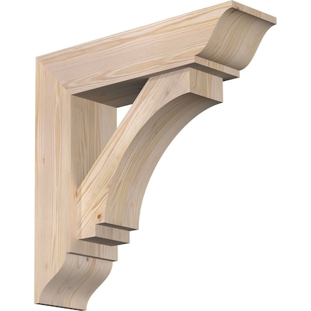 Imperial Traditional Smooth Bracket W/ Offset Brace, Douglas Fir, 7 1/2W X 28D X 28H